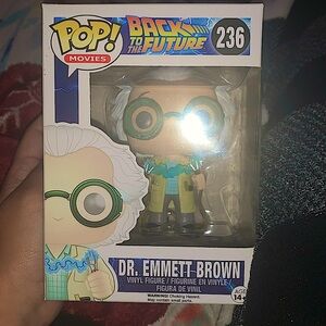 Dr. Emmet Brown vinyl figure pop from the movie back to the future never opened